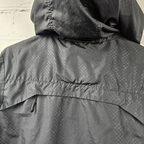 Bench Lightweight Jacket Coat Full Zip Mens S Black Hooded Pockets Packable - Picture 12 of 14